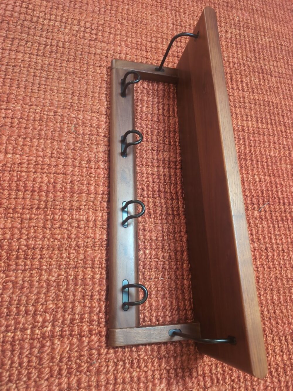 Williams Sonoma Walnut Coat Hook and Shelf